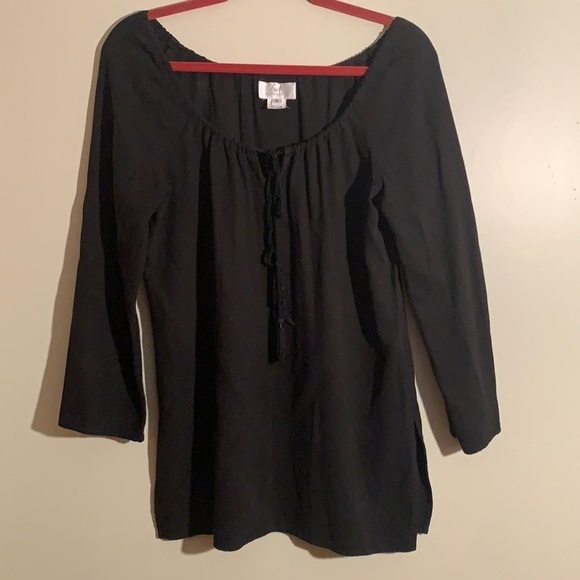 Soft Surroundings Peasant Top with Tassels Size S - Picture 7 of 8